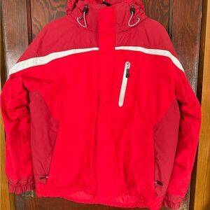 L.L. Bean Red and White Ski Jacket